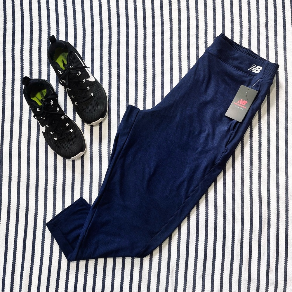 New Balance x Isaac Mizrahi Live Navy Space Dyed Speed Jogger Pants Large - Picture 4 of 11